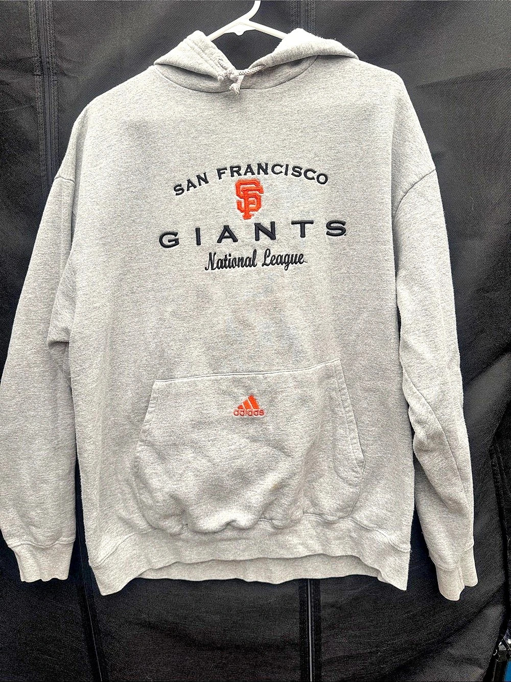 adidas San Francisco Giants MLB Vintage Hoodie Gray & Orange Men's Medium